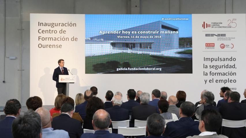 Nuñez Feijóo durante su intervención en la inauguracion del nuevo Centro de Formación de Ourense