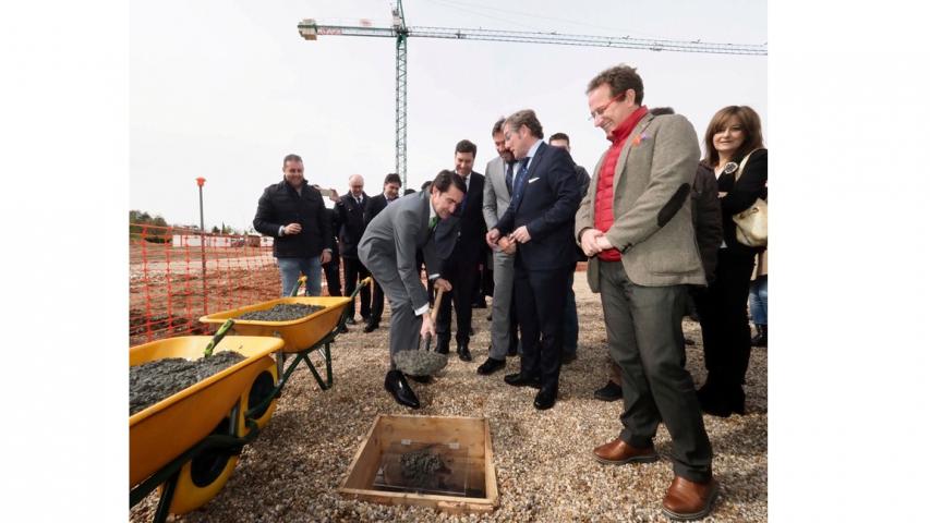 Acto de colocación de la primera piedra del Centro de Formación de Valladolid