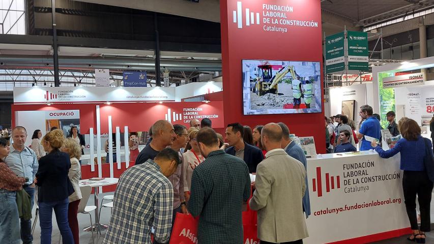 Stand de la Fundación Laboral en la anterior edición de Construmat 2024.