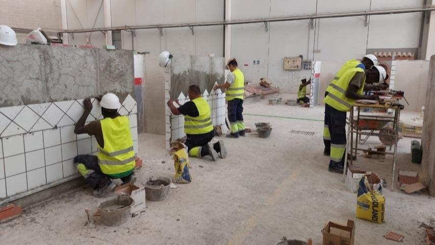 Cursos de formación en Albañilería del Programa de Empleo de Aragón PRO-IN.