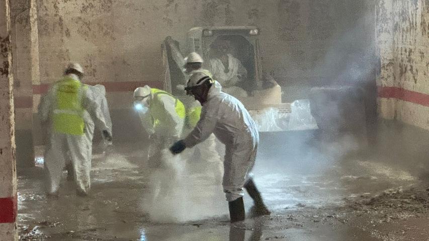 Grupo de asesoramiento de emergencias del CSIC, durante la DANA, en Valencia. Fuente: CSIC.