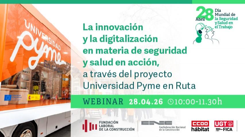 Próximo Webinar con motivo del Día Mundial de la Seguridad y Salud en el Trabajo.