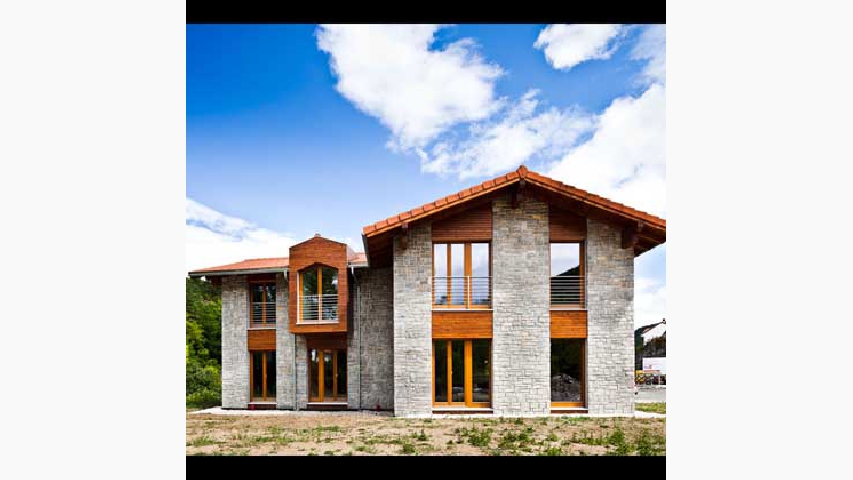 
	Imagen de la "Casa Arias", en Roncal (Navarra). 
